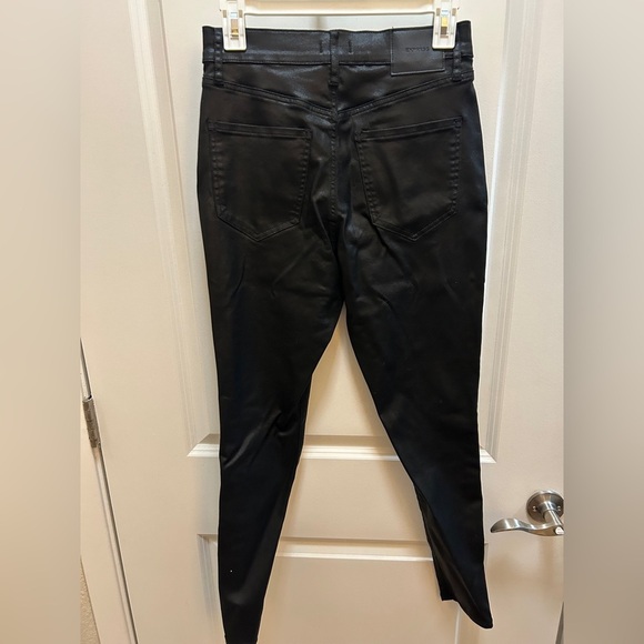 Express Jet Black Faux Leather Trousers. Size 8 - Picture 5 of 6